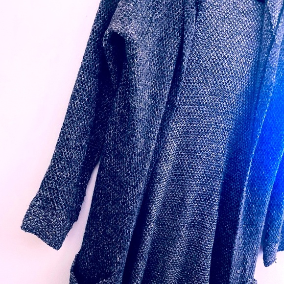 Cozy Knit Women's Open Knit Cardigan Sweater - Charcoal LIKE NEW - Picture 3 of 12
